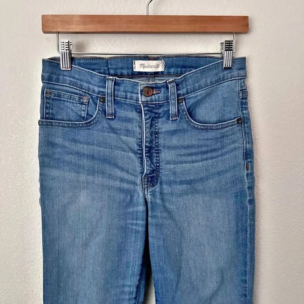 MADEWELL | 9" High-Rise Skinny Jeans Distressed-Hem Edition | Size 28 / 6 - Picture 4 of 9